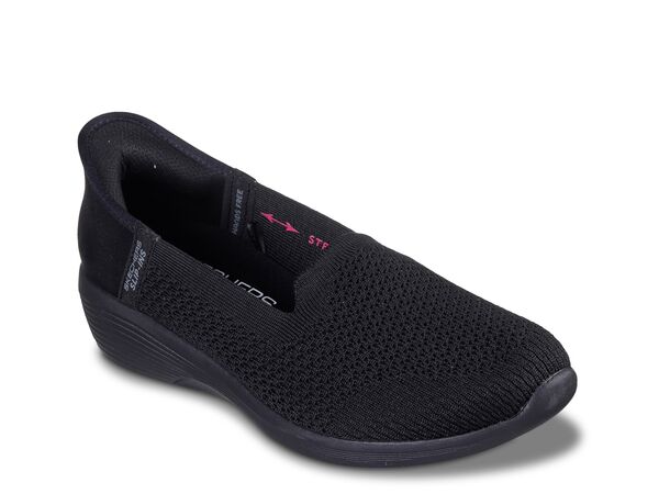 スケッチャーズ レディース シューズ スリッポン・ローファー Skechers Hands Free Slip-ins Arya Sweet Voice Slip-On Black ブラック