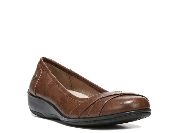 ライフストライド レディース シューズ スリッポン・ローファー LifeStride I-Loyal Wedge Slip-On Dark Brown ブラウン