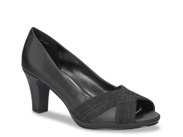 イージーストリート レディース シューズ パンプス プラットフォーム Easy Street Lavish Platform Pump Black Satin ブラック