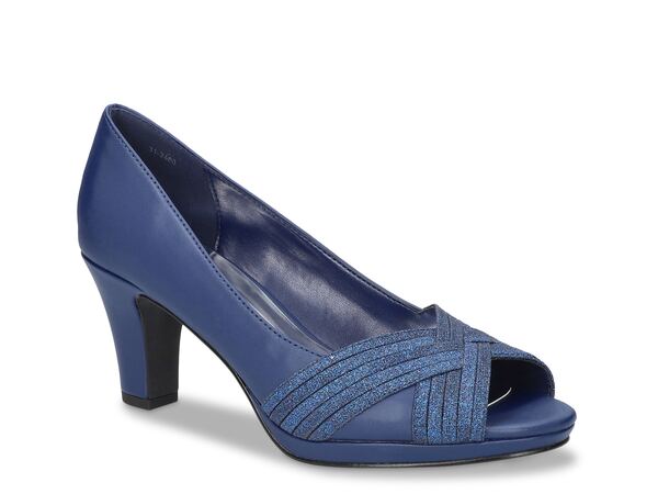 イージーストリート レディース シューズ パンプス プラットフォーム Easy Street Lavish Platform Pump Navy Combo ネイビー|ReVida 店