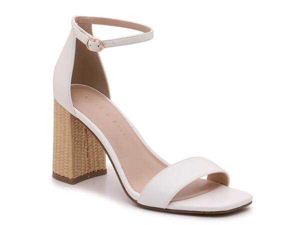 ケリー＆ケイティ レディース シューズ サンダル Kelly & Katie Caital Sandal White Synthetic/Raffia Heel ホワイト