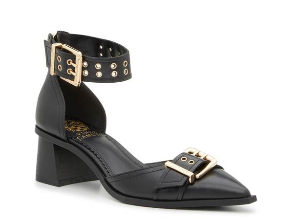 ヴィンスカムート レディース シューズ パンプス Vince Camuto Kelena Pump Black Leather/Synthetic ブラック