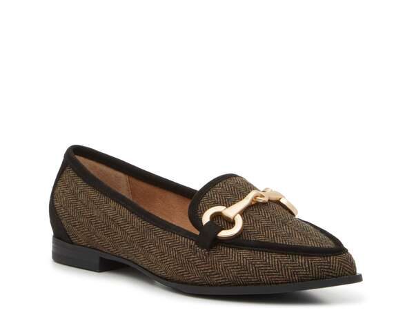 ケリー＆ケイティ レディース シューズ スリッポン・ローファー Kelly & Katie Alva Loafer Tan/Black Herringbone Print ブラック