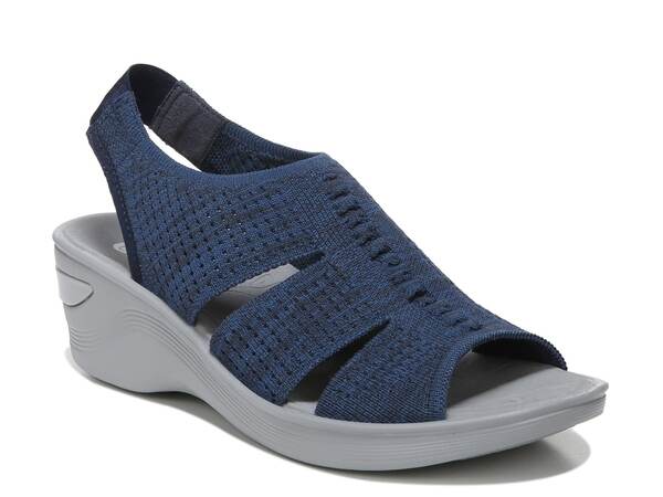 ビジーズ レディース シューズ サンダル BZees Double Up Wedge Sandal Navy ネイビー｜ReVida 店