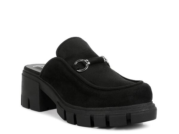 ロンドンラグ レディース シューズ スリッポン・ローファー プラットホーム London Rag Prosper Platform Mule Black 黒いこと ローファー-靴-レディース靴