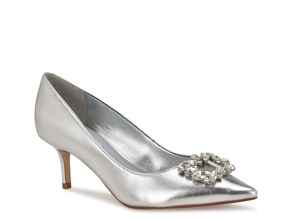ナインウェスト レディース シューズ パンプス Nine West Navolon Pump Silver Metallic しろがね色