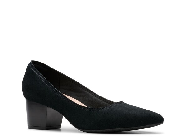 クラークス レディース シューズ パンプス Clarks Ellanie Hope Pump Black Suede 黒いこと