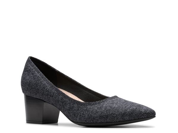 クラークス レディース シューズ パンプス Clarks Ellanie Hope Pump Charcoal Leather チャコール