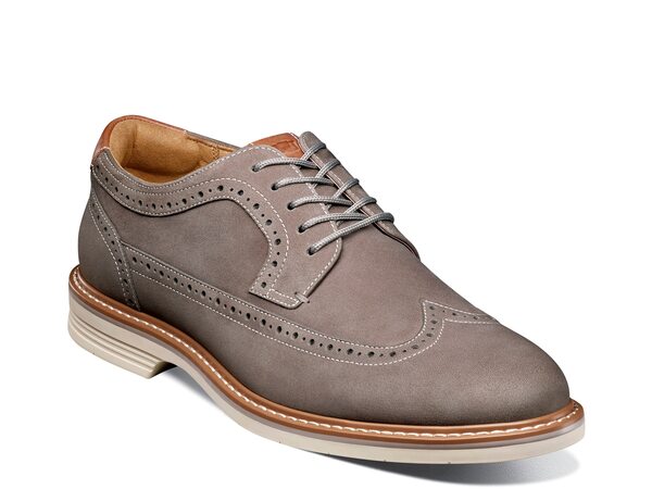 フローシャイム メンズ シューズ オックスフォード ウィングチップ Florsheim Norwalk Wingtip Oxford Grey グレー