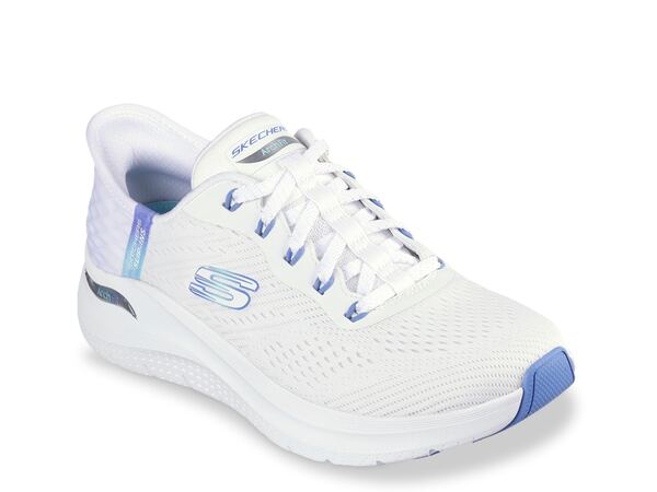 スケッチャーズ レディース シューズ スニーカー Skechers Slip-insR Arch FitR 2.0 Easy Chic Sneaker - Women\u0027s White/Blue 白いこと