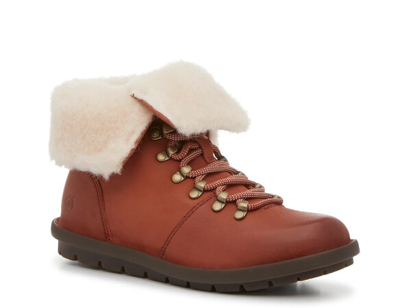 ボーン レディース シューズ ブーツ・レインブーツ Born Blaine Shearling Bootie Orange Campfire Cognac オレンジ
