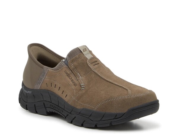 スケッチャーズ 茶色 メンズ ローファー スリッポン SKECHERS スケッチャーズ メンズ レザーシューズ スリップインズ