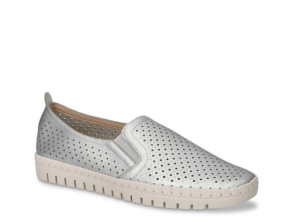 イージーストリート レディース シューズ スニーカー Easy Street Fresh Slip-On Sneaker Silver Metallic シルバー