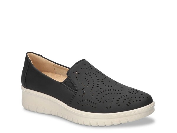 イージーストリート レディース シューズ スリッポン・ローファー Easy Street Ying Wedge Slip-On Black ブラック｜ReVida 店