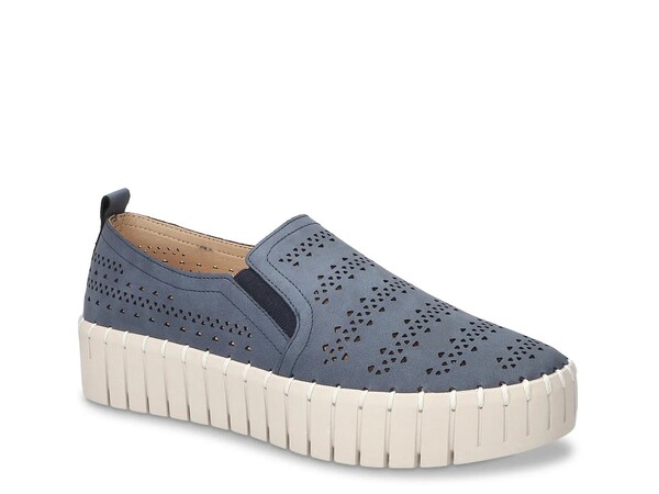 イージーストリート レディース シューズ スニーカー プラットホーム Easy Street Peppy Platform Sneaker Navy 米国海軍