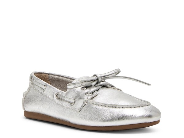 スティーブ マデン レディース シューズ 甲板シューズ Steve Madden Sag Boat Shoe Silver Metallic しろがね色