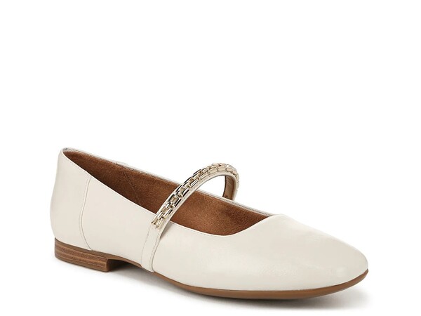 ナチュライザー レディース シューズ パンプス Naturalizer Kelly Mary Jane Flat White ホワイト