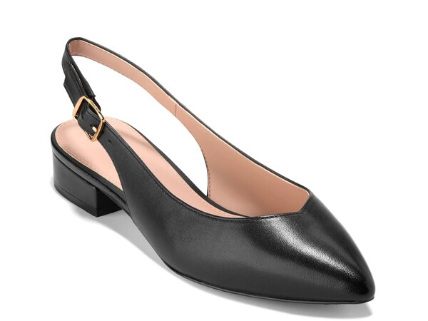 電話を掛けるハーン レディース シューズ パンプス Cole Haan Mazie Flat Black 黒いこと レディース靴-靴-パンプス
