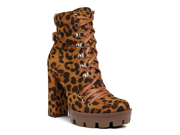 ロンドンラグ レディース シューズ ブーツ・レインブーツ プラットフォーム ブーツ London Rag Palmetto Platform Bootie Brown/Black Leopard Print ブラック 18,352円