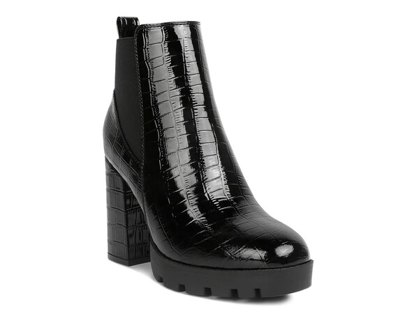 ロンドンラグ レディース シューズ ブーツ・レインブーツ チェルシーブーツ プラットフォーム チェルシー ブーツ London Rag Foxy Platform Chelsea Boot Black ブラック