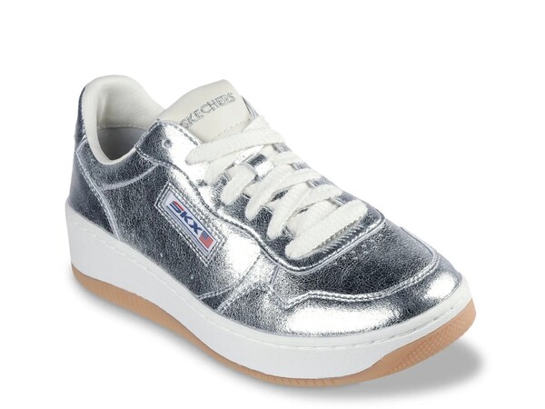 スケッチャーズ レディース シューズ スニーカー Skechers Sport Court 2.0 Sneaker - Women\u0027s Silver Metallic しろがね色 靴-レディース靴