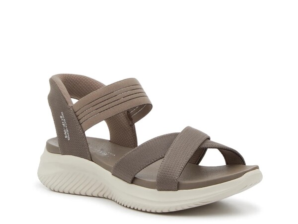 【送料無料】 スケッチャーズ レディース サンダル シューズ Hands Free Slip-Ins Ultraflex 3.0 Sandal Dark Taupe画像