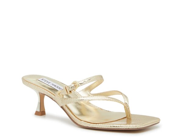 スティーブ マデン レディース シューズ サンダル Steve Madden Samann Sandal Gold Metallic Snake Print ゴールド