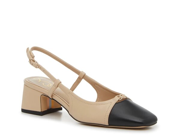 サムエデルマン レディース シューズ パンプス Sam Edelman Tarra Pump Sand/Black Leather 黒いこと パンプス-靴