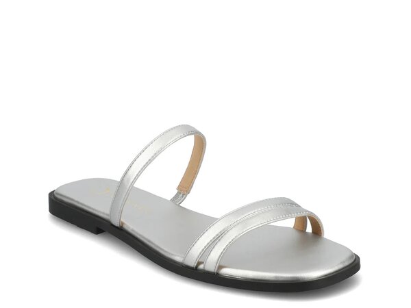 ジュルネ コレクション レディース シューズ サンダル Journee Collection Brisa Sandal Silver Metallic シルバー