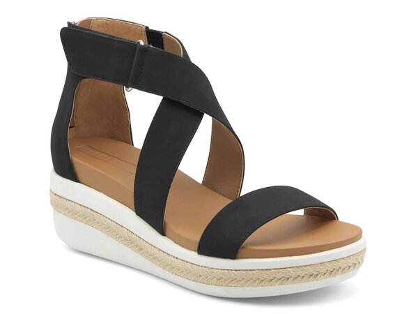 アドリアンヌヴィッタディーニ レディース シューズ サンダル ケープデザイン キャップ ケープ Adrienne Vittadini Cape May Wedge Sandal Black ブラック｜ReVida 店 11,850円