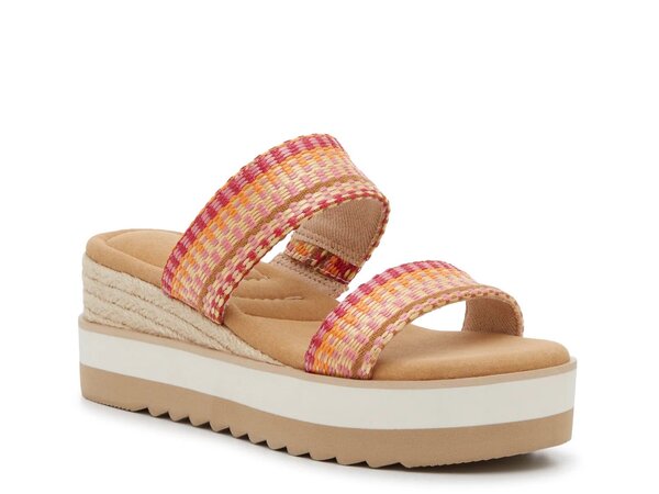ケリー＆ケイティ レディース シューズ サンダル Kelly & Katie Tiama Espadrille Wedge Sandal Hot Pink/Orange/Yellow ピンク｜ReVida 店