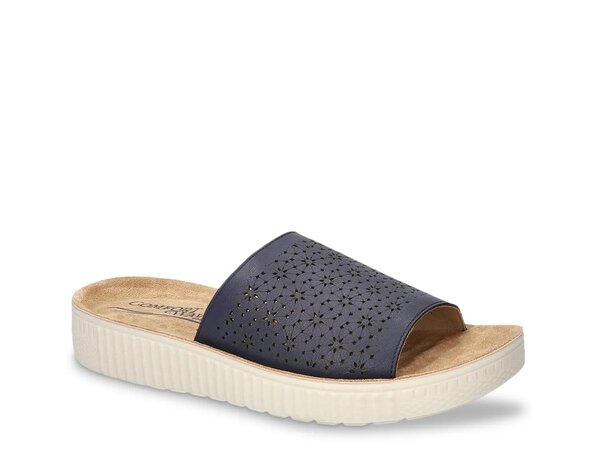 イージーストリート レディース シューズ サンダル プラットフォーム Easy Street Ivey Platform Sandal Navy ネイビー