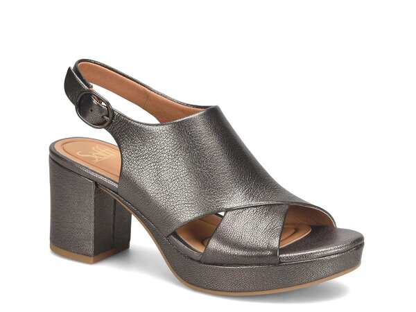 ソフト レディース シューズ サンダル Sofft Liv Sandal Pewter Metallic ピューター｜ReVida 店
