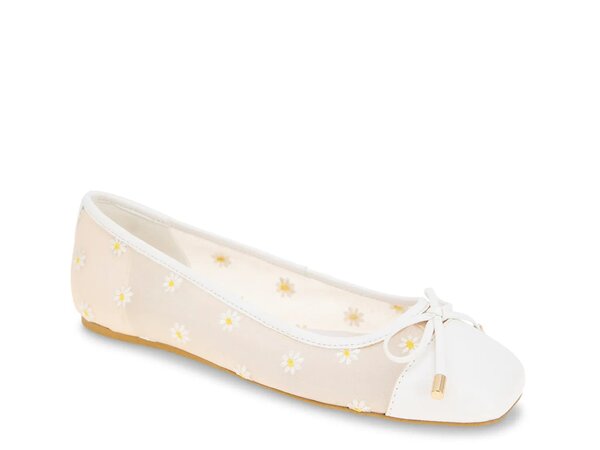 BCB ジェネレーション レディース シューズ パンプス BCBGeneration Hartly Ballet Flat White Floral Mesh ホワイト