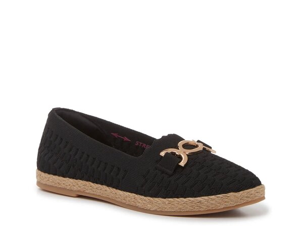 スケッチャーズ レディース シューズ パンプス Skechers Cleo Espadrille Flat Black ブラック｜ReVida 店
