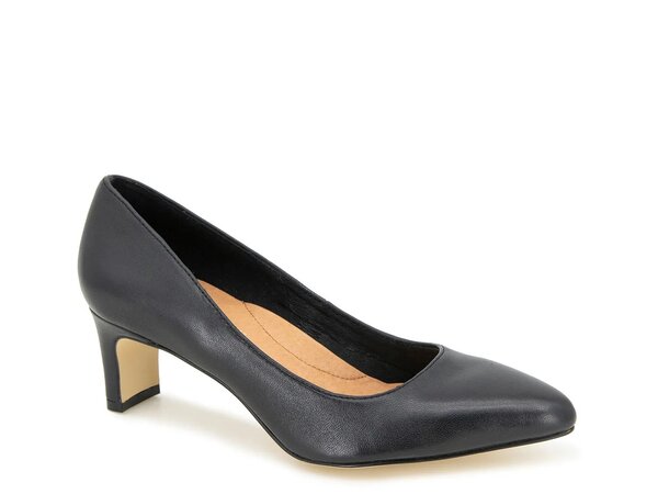 アンドレア アース レディース シューズ パンプス Andre Assous Wynne Pump Black Leather ブラック