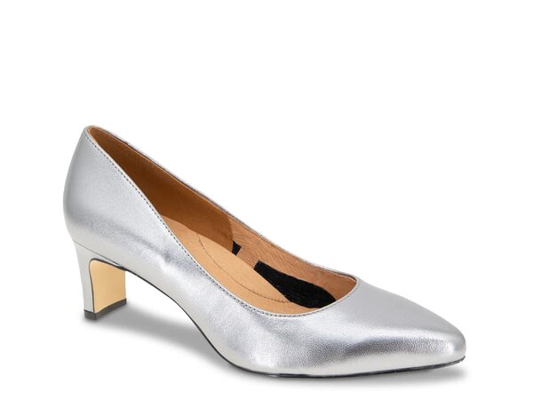 アンドレア アース レディース シューズ パンプス Andre Assous Wynne Pump Silver Metallic Leather シルバー 16,350円