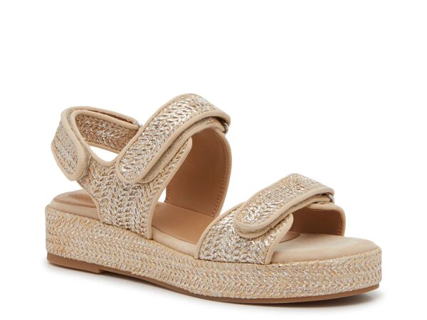 ケリー＆ケイティ レディース シューズ サンダル プラットフォーム Kelly & Katie Palet Platform Sandal Beige/Silver Metallic ベージュ｜ReVida 店