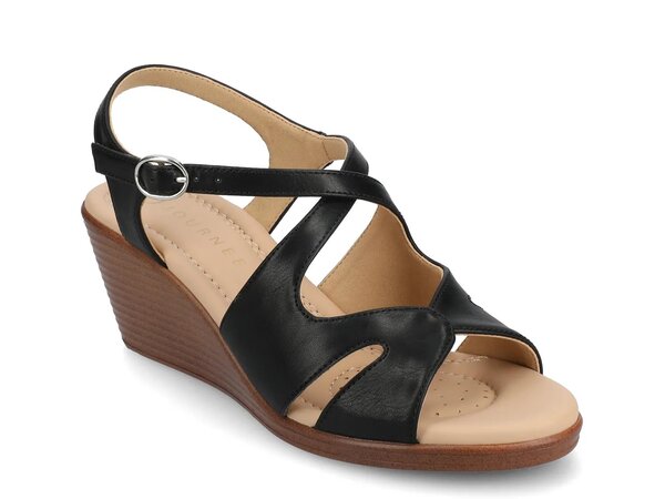 ジャーニー レディース シューズ サンダル Journee Kedzieii Wedge Sandal Black ブラック｜ReVida 店