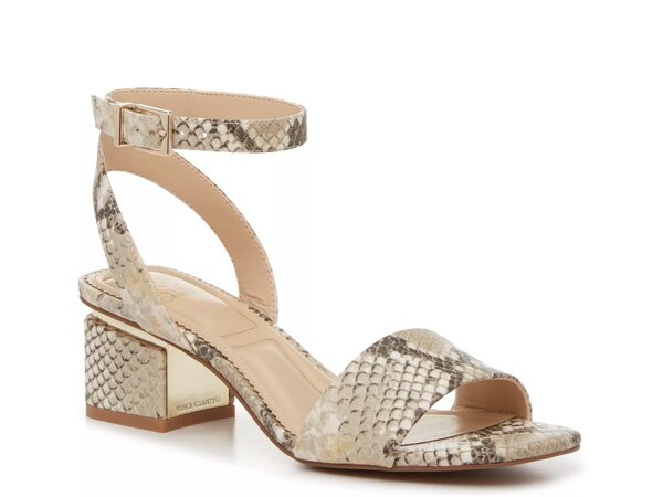 ヴィンスカムート レディース シューズ サンダル Vince Camuto Acaylee Sandal Taupe/Black Snake Print Synthetic ブラック|ReVida 店