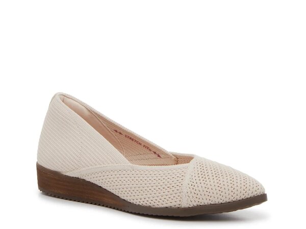 スケッチャーズ レディース シューズ スリッポン・ローファー Skechers Cleo Wedge Slip-On Off White オフホワイト