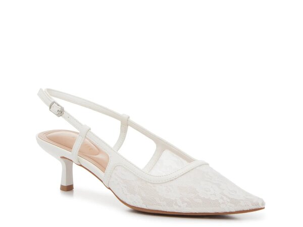 ケリー＆ケイティ レディース シューズ パンプス Kelly & Katie Lorelai Pump White Floral Lace Fabric ホワイト｜ReVida 店