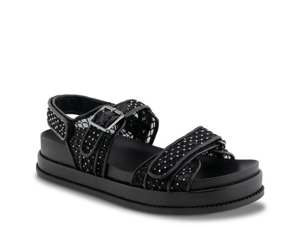 BCB ジェネレーション レディース シューズ サンダル BCBGeneration Bara Sandal Black Mesh Fabric ブラック｜ReVida 店