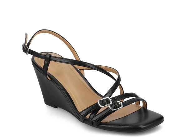 ジャーニー レディース シューズ サンダル Journee Clinne Wedge Sandal Black ブラック