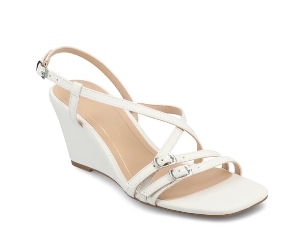 ジャーニー レディース シューズ サンダル Journee Clinne Wedge Sandal White ホワイト