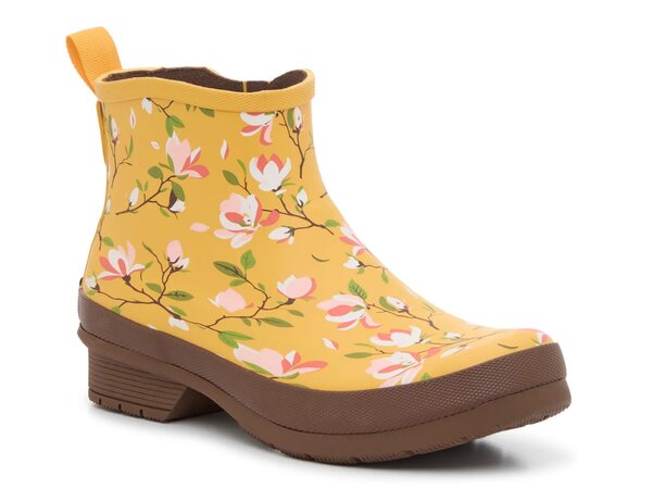 チョーカ レディース シューズ ブーツ・レインブーツ Chooka Magnolia Rain Boot Yellow Floral Print イエロー