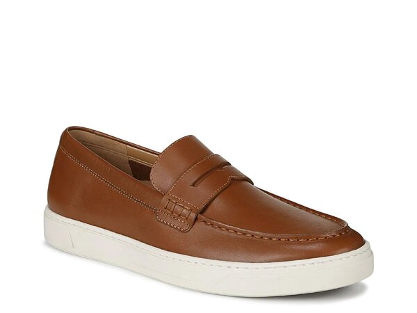 バイオニック メンズ シューズ スリッポン・ローファー Vionic Thompson Penny Loafer - Men's Tan Synthetic タン
