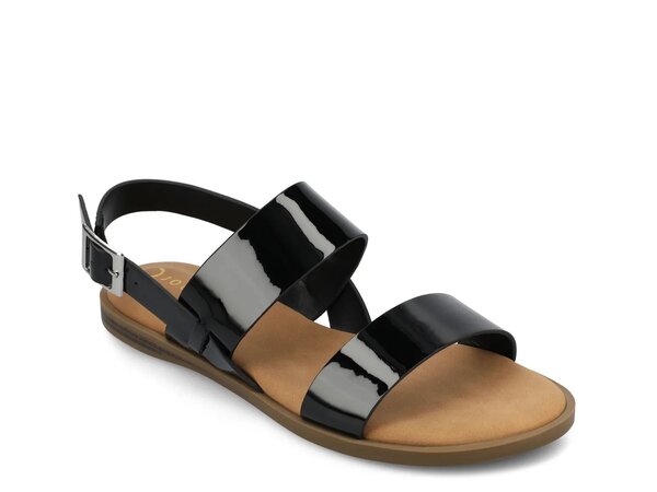 ジャーニー レディース シューズ サンダル Journee Lavine Sandal Black Patent ブラック