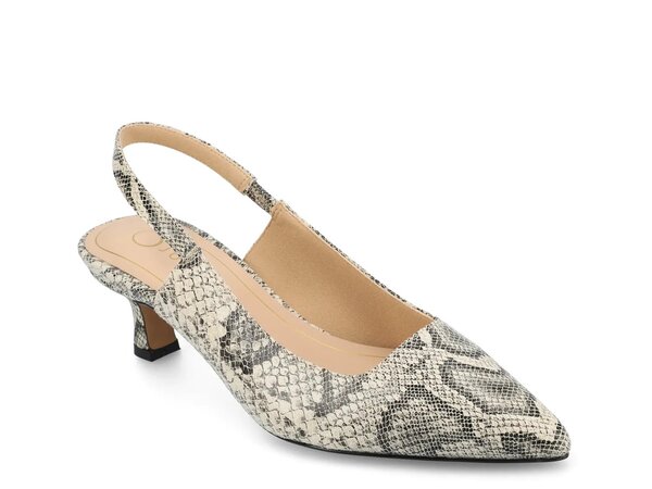 ジャーニー レディース シューズ パンプス Journee Paulina Pump Grey/White Snake Print ホワイト|ReVida 店
