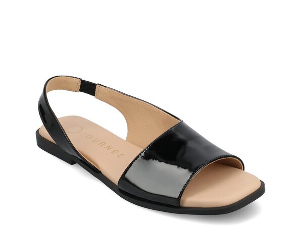 ジャーニー レディース シューズ サンダル Journee Brinsley Sandal Black Patent ブラック｜ReVida 店